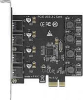 Delock PCI Express x1 Card to 4 x external USB Type-A female SuperSpeed USB (USB 3.2 Gen 1)