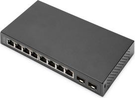 Digitus 8-Port Gigabit + 2 Gigabit SFP Ethernet, Unmanaged Switch