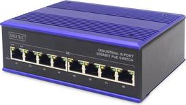 Digitus ASSMANN Electronic DN-651121 network switch Gigabit Ethernet (10/100/1000) Power over Ethernet (PoE) Black, Blue