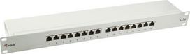 Equip 327316 Premium 16-Port Cat.5e Shielded Patch Panel, Light Grey