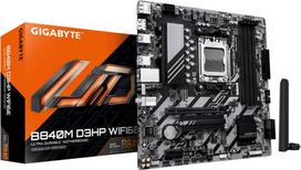 Gigabyte B840M D3HP WIFI6E Motherboard - AMD Ryzen 9000 CPUs, 8+2+2 Phases VRM, up to 8200MHz DDR5(O.C), 2xPCIe 4.0 M.2, Wi-Fi 6E, 1GbE LAN, USB 3.2 Gen 2