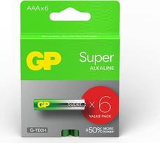GP Elementai GP SUPER ALKALINE AAA/LR03, 1,5V, 6 vnt.