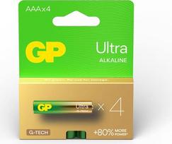 GP Elementai GP ULTRA ALKALINE AAA/LR03, 1,5V, 4 vnt.