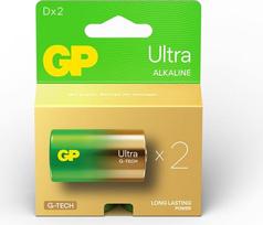 GP Elementai GP ULTRA ALKALINE D/LR20, 1,5V, 2 vnt.
