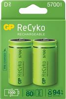 GP Įkraunami elementai GP RECYKO D, 5700 mAh, 2 vnt.