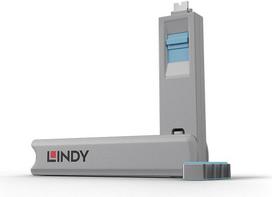 Lindy USB Type C Port Blocker Key - Pack of 4 Blockers, Blue