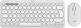Logitech 920-012204 keyboard Mouse included Universal RF Wireless + Bluetooth QWERTZ German White