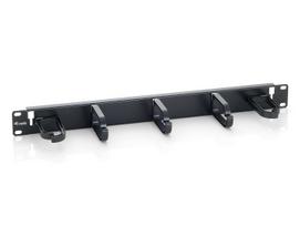 Equip 19" Cable Management 5x Plastic Rings Steel 1U RAL9005