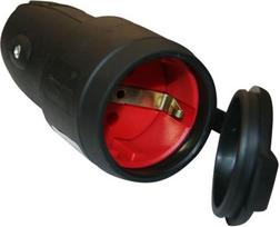N_L Ilgintuvo lizdas N&L, 3P, 16A, 250V, IP44, juodos spalvos