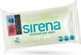 Sirena Drėgnosios servetėlės SIRENA, 15 vnt.