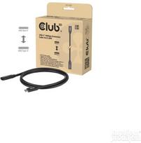 Kabel USB Club 3D Przedłużający CAC-2502 USB 4 Typ C 8K60Hz 40Gbps Power Delivery 240W 1m Black (CAC-2502) | CAC-2502 | 8719214473723