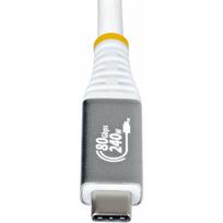 Kabel USB StarTech 1.5 m USB4 80Gbps USB-C 240W 8K120 DP2.1 Thunderbolt 4 White (CC150CM80GUSB4CABLEW) | CC150CM80GUSB4CABLEW | 0065030921527
