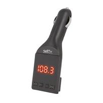 Setty Car FM Transmitter with Bluetooth / USB / Micro SD / Aux Input / LCD Display / 3.5 mm Aux Cable