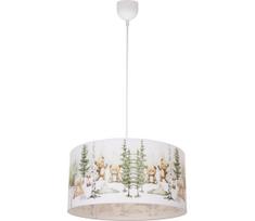 Vaikiškas pakabinamas šviestuvas KIDS ROOM 1xE27/60W/230V, skersmuo 40 cm — žaismingas gyvūnėlių motyvas