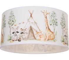 Vaikiškas lubinis šviestuvas KIDS ROOM 1xE27/60W/230V pr. 40 cm gyvūnėliai