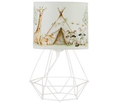 Vaikiška stalinė lempa KIDS ROOM 1xE27/60W/230V skersmuo 18 cm, su gyvūnėlių motyvais