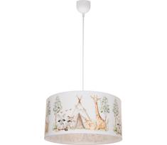 Vaikiška liustra KIDS ROOM 1xE27/60W/230V, skersmuo 40 cm, su gyvūnėlių motyvais