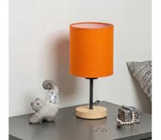 Brilagi - Stalo lempa NUBILA WOOD 1xE27/25W/230V ąžuolas/juoda/oranžinė