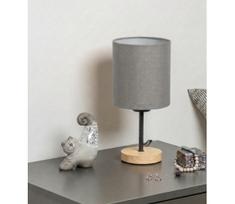 BRILAGI - Stalinė lempa NUBILA WOOD 1xE27/25W/230V ąžuolas/juoda/šviesiai pilka