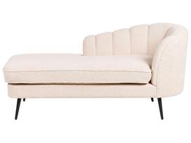 Šezlongas Beliani Allier Right, šviesiai smėlinė, 150 cm x 76 cm x 75 cm