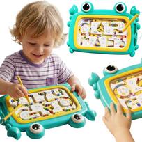 WOOPIE Montessori Magnetinė Lenta Krabas Labirintas Turkio Spalvos