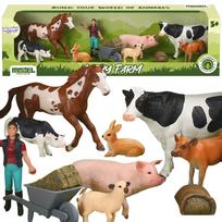 WOOPIE Happy Farm Ūkio Gyvūnų Figūrėlių Rinkinys 10 vnt.