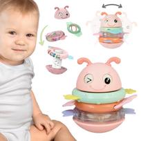 WOOPIE Baby Sensorinis Žaislas 2in1 Barškutis ir Kramtukas Bitė Rožinė