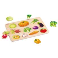 CLASSIC WORLD Medinė Montessori Daržovių Dėlionė vaikams