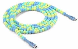 Laidas Club 3D CAC-3011, 2 x USB Type-C, 200 cm, mėlyna sp./geltona sp./žalia sp., 60 W