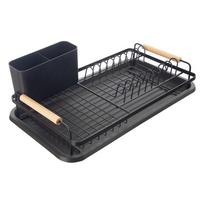 Juodos spalvos iš metalo kiaurasamtis 43x23,5 cm Radka – Orion