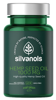 SILVANOLS PREMIUM kanapių sėklų aliejaus kapsulės, 60 vnt.