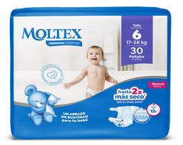 MOLTEX Premium Comfort 6 XL, nuo 17 iki 28 kg sauskelnės, 30 vnt.