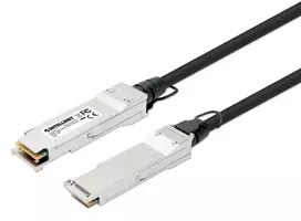 Intellinet 508513 „InfiniBand“ arba pluoštinis optinis kabelis 2 m QSFP+ Juoda, Sidabras