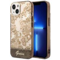 Apple iPhone 14 Plus Guess dėklas Porcelain Collection aukso spalvos