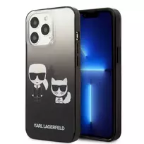 Apple iPhone 14 Plus Karl Lagerfeld dėklas Gradient Ikonik Karl & Choupette (KLHCP14MTGKCK) juodos spalvos