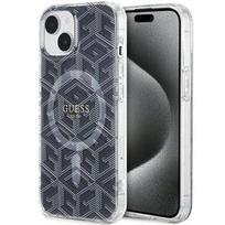 Apple iPhone 14 Plus / 15 Plus Guess dėklas IML GCube MagSafe (GUHMP15MHGCUSTGK) juodos spalvos