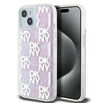iPhone 13 / 14 / 15 DKNY dėklas Liquid Glitter Multilogo (DKHCP15SLCPEPP) rožinės spalvos