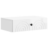 Sieninis šoninis staliukas Itin blizgi balta 59 x 34,5 x 17 cm