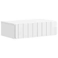 Sieninis šoninis staliukas Itin blizgi balta 59 x 34,5 x 17 cm