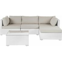 Beliani 4 vietų lauko baldų komplektas iš ratano, White SANO II | 152698 | 4251682206051