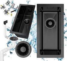 Plieninė kriauklė pvd super slim undermount Silvo22 Granitan juoda