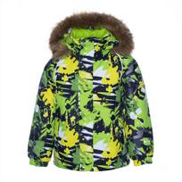 Huppa Berniukų žieminė striukė MARINEL, lime pattern, 98