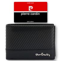 Piniginė juoda odinė su kortelių skyreliais Pierre Cardin