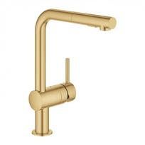 Grohe Minta 30274GN0 virtuvės maišytuvas brushed cool sunrise spalvos, su ištraukiamu dušu