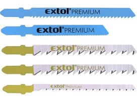 Pjūkliukų komplektas elektriniam siaurapjūkliui, laikiklis BOSCH tipo, mixas. BiMetal, HSS, HCS 5 vnt. EXTOL PREMIUM 8805100