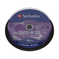 Diskai Verbatim DVD+R 4.7GB 16X 10pack AZO MATT SILVER cake box - 43498