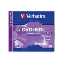 Diskai Verbatim DVD+R DOUBLE LAYER 8.5GB 8X AZO MATT SILVER jewel box - 43541