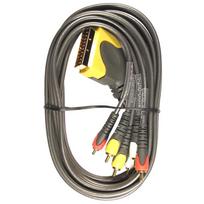 Laidas kabelis SCART kištukas - 6x RCA kištukas 1.5m HQ