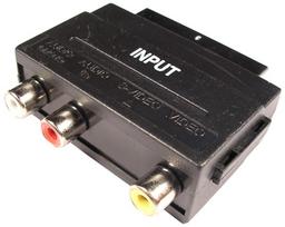 Perėjimas SCART-3RCA (1K-3L) | adapteris SCART kištukas - 3x RCA lizdai