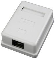 Rozetė virštinkinė vienguba CAT5E SM301A RJ45 (8P8C)